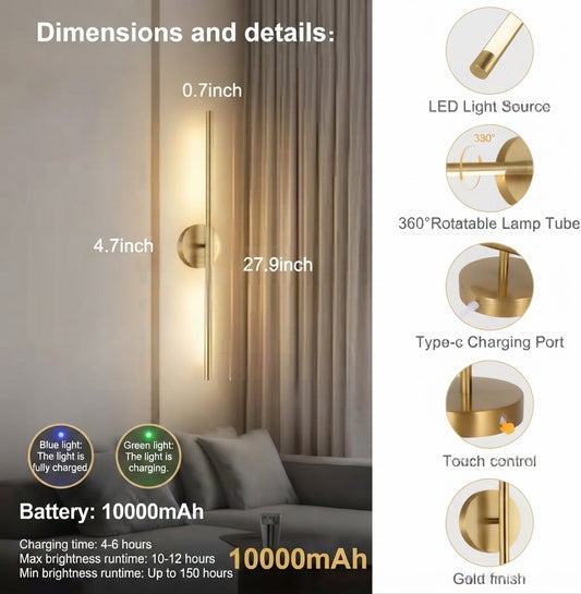 Golden Wall Lamp (Set OF 2)